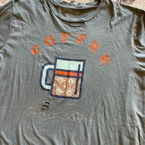 Oliver & Otis Blue/Green/Orange Coffee Distressed Graphic Tee